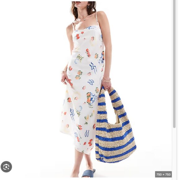 Abercrombie & Fitch Dress, Summer, fish, tomatoes, fruit, vegetables, - Picture 6 of 6